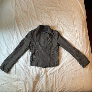 Of Two Minds Charcoal Punk Leather Jacket